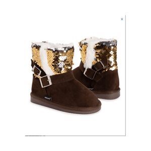 NEW MUK LUKS | Chocolate & Tan Alyx Boot - Girls